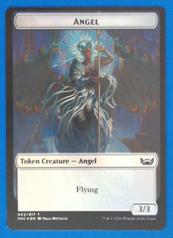 MTG Bling - Foil - Angel / Ogre Warrior - Double-sided Token - SNC -J405 - Image 1