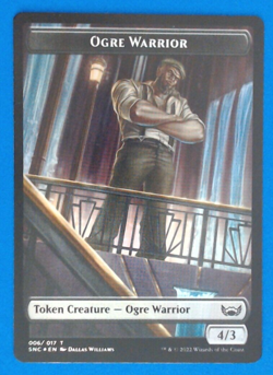 MTG Bling - Foil - Angel / Ogre Warrior - Double-sided Token - SNC -J405 - Image 2