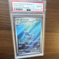 Pokemon Wartortle Illustration Rare Holo Scarlet Violet 151 #171 PSA 10 damaged - Image 1