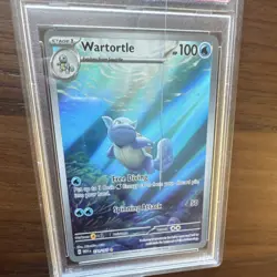 Pokemon Wartortle Illustration Rare Holo Scarlet Violet 151 #171 PSA 10 damaged - Image 2