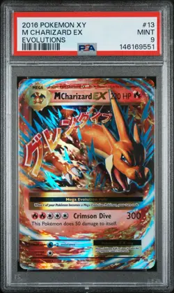 2016 Pokemon XY Evolutions PSA 9 M Charizard EX #13 PSA 9 - Image 1