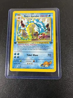 1st Edition Misty's Gyarados 13/132 Holo Rare Gym Challenge Vintage Pokemon - Image 1