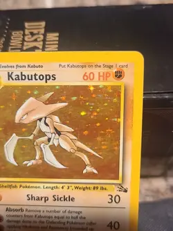 Pokemon TCG Kabutops Fossil 9/62 Holo Unlimited Holo Rare - Image 3