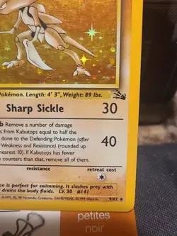 Pokemon TCG Kabutops Fossil 9/62 Holo Unlimited Holo Rare - Image 4