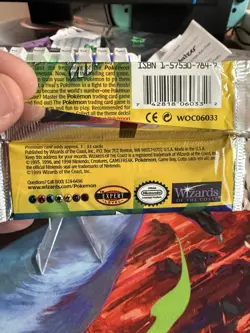 *HEAVY 21.0g* 1999 Pokemon Base Set Unlimited Pack - Short Crimp, Thin Font - Image 3