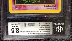 Pokemon Mewtwo #14 Black Star Promo WOTC Vintage BGS 8.5 Graded Near Mint - Image 3
