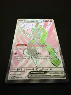 Meloetta EX 159/086 Full Art Ultra Rare Pokemon Black Bolt SV Card TCG Holo - Image 3