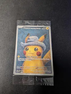 Pokemon x Van Gogh: Pikachu with Grey Felt Hat - 085 Promo Card - Sealed - Image 1