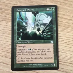 Arrogant Wurm MTG Torment ENGLISH NM Never Played - Image 1
