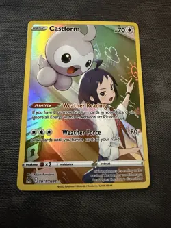 Pokemon Castform TG11/TG30 Lost Origin Trainer Gallery Full Art Holo Basic - Image 1