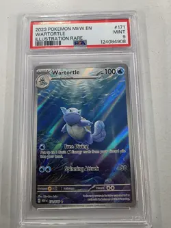 2023 POKEMON MEW EN-151 ILLUSTRATION RARE #171 WARTORTLE PSA 9 - Image 1