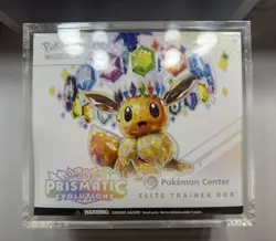 Pokemon Center Prismatic Evolutions ETB Elite Trainer Box With Acrylic Case - Image 1