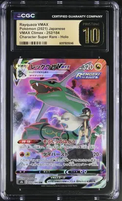 ✨✨ CGC 10 Pristine Rayquaza VMAX CSR 252/184 S8b Climax Pokemon Card Japanese - Image 1