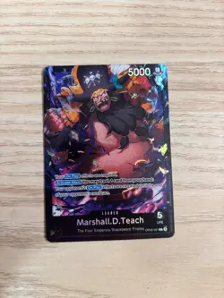 OP09-081 Marshall.D.Teach Foil English L NM One Piece TCG Card Game - Image 1