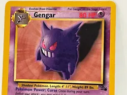 Vintage 1999 Pokemon TCG Fossil GENGAR NON-HOLO Rare 20/62 LP English, Unltd. - Image 2