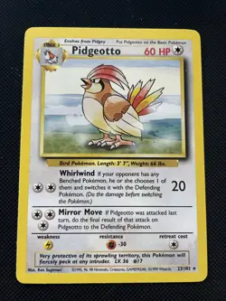 PIDGEOTTO / ROUCOUPS RARE - POKEMON 22/102 BASE SET EXCELLENT ENGLISH - Image 1