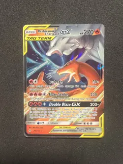 Pokemon Reshiram & Charizard GX 20/214 SM-Unbroken Bonds TAG TEAM Ultra Rare Ho… - Image 1