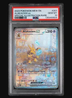 Pokemon TCG Alakazam EX 151 201/165 PSA 10 - Image 1