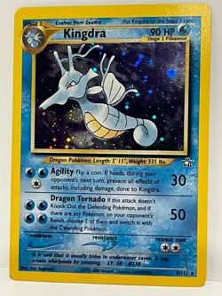 Vintage 2000 Pokemon TCG Neo Genesis KINGDRA HOLO Rare 8/111 LP-NM Eng., Unltd - Image 1