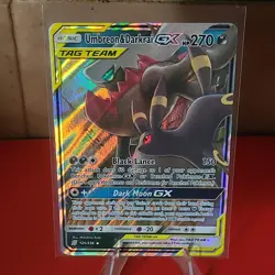 Pokemon TCG Umbreon & Darkrai GX 125/236 SM Unified Minds 2019 - HP/Damaged - Image 1