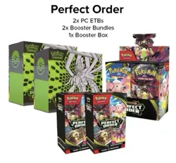 Pokemon Perfect Order - 2x PKC ETB, 1x Display Box, 2x Booster Bundle PRESALE - Image 1