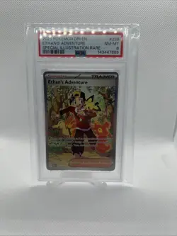 Pokemon TCG Ethan's Adventure 236/182 PSA 8 Special Illustration Rare Holo - Image 1