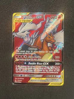 Pokemon Reshiram & Charizard GX 194/214 Sm-Unbroken Bonds TAG TEAM Ultra Rare H… - Image 1
