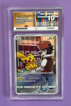Pikachu CHR 054/049 sm11b Dream League ACE 10 GEM MINT Japanese Pokemon Card - Image 1