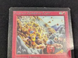 Dwarven Demolition Team - Beta - Uncommon - LP - MTG - Magic the Gathering - Red - Image 3