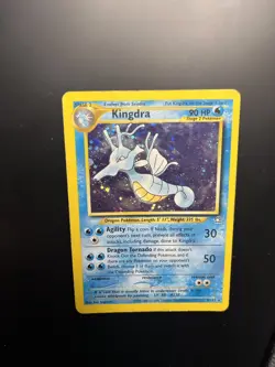 Kingdra 8/111 Holo Rare Neo Genesis Unlimited WOTC Pokemon TCG - MP SWIRL - Image 1