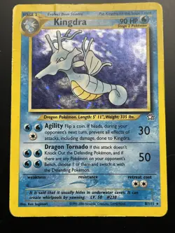Kingdra 8/111 Holo Rare Neo Genesis Unlimited WOTC Pokemon TCG - MP SWIRL - Image 5