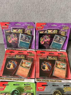 Pokemon TCG Ascended Heroes Tech Sticker Collection+2 Pack Blister, New & Sealed - Image 2