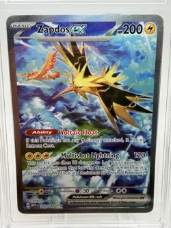 Pokemon Scarlet & Violet 151 Special Illustration Rare Zapdos EX 202/165 TAG 9 - Image 3