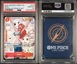 2024 One Piece PRB01 EN Manga Alternate Art #016 Nami PSA 10 GEM MINT - Image 3