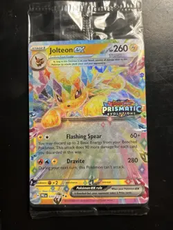Pokemon Jolteon EX TCG Prismatic Evolutions Stamped Promo Card 030/131 Sealed - Image 1