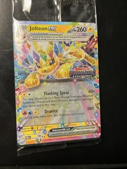 Pokemon Jolteon EX TCG Prismatic Evolutions Stamped Promo Card 030/131 Sealed - Image 2