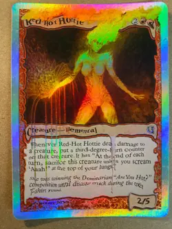 MTG 1x FOIL Red-Hot Hottie Unhinged Magic the Gathering Card x1 NM - Image 1