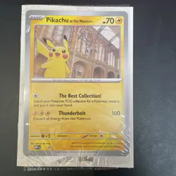 Pikachu At The Museum Pokemon Card Sealed Oversized Promo Natural History Museum - Image 1