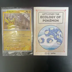 Pikachu At The Museum Pokemon Card Sealed Oversized Promo Natural History Museum - Image 3