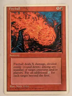 Fireball - Fourth 4th Edition Core Set - Magic the Gathering MTG Nice! - Image 1