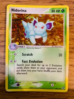 NM! Nidorina (40/112) EX Fire Red & Leaf Green Reverse Holo Rare Pokemon Card! - Image 1