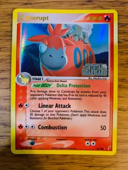 NM! Camerupt (3/100) EX Crystal Guardians Stamped Reverse Holo Pokemon Card! - Image 1