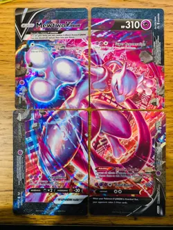 Mewtwo V-Union SWSH 159 160 161 162 [Set of 4] Black Star Promo Pokemon Cards! - Image 1