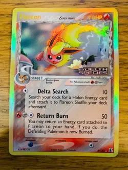 NM! Flareon (5/113) EX Delta Species Stamped Reverse Holo Rare Pokemon Card! - Image 1
