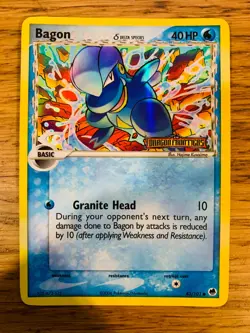 NM! Bagon (43/101) EX Dragon Frontiers Stamped Reverse Holo Pokemon Card! - Image 1