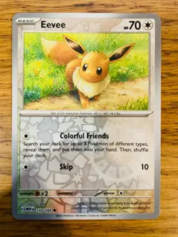 NEAR MINT! Eevee (133/165) S&V 151 Reverse Holo Rare Pokemon Card! - Image 1