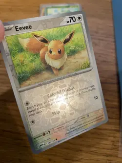 NEAR MINT! Eevee (133/165) S&V 151 Reverse Holo Rare Pokemon Card! - Image 3