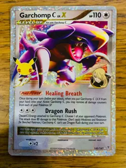 NM! Garchomp C LV.X (143/147) Celebrations 25th Anniversary Holo Pokemon Card! - Image 1