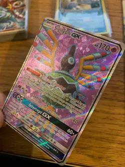 NM! Sigilyph GX (202/214) Sun & Moon Lost Thunder Full Art Pokemon Card! - Image 4