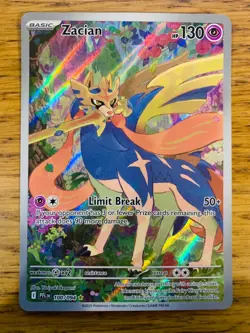 NM! Zacian (100/094) Phantasmal Flames Illustration Rare Pokemon Card! - Image 1